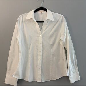 Foxcroft White Embroidered Blouse